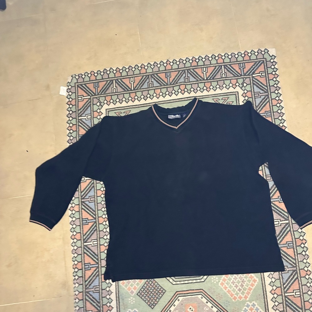Vintage Mens 90s Structure Knit Sweater Size L